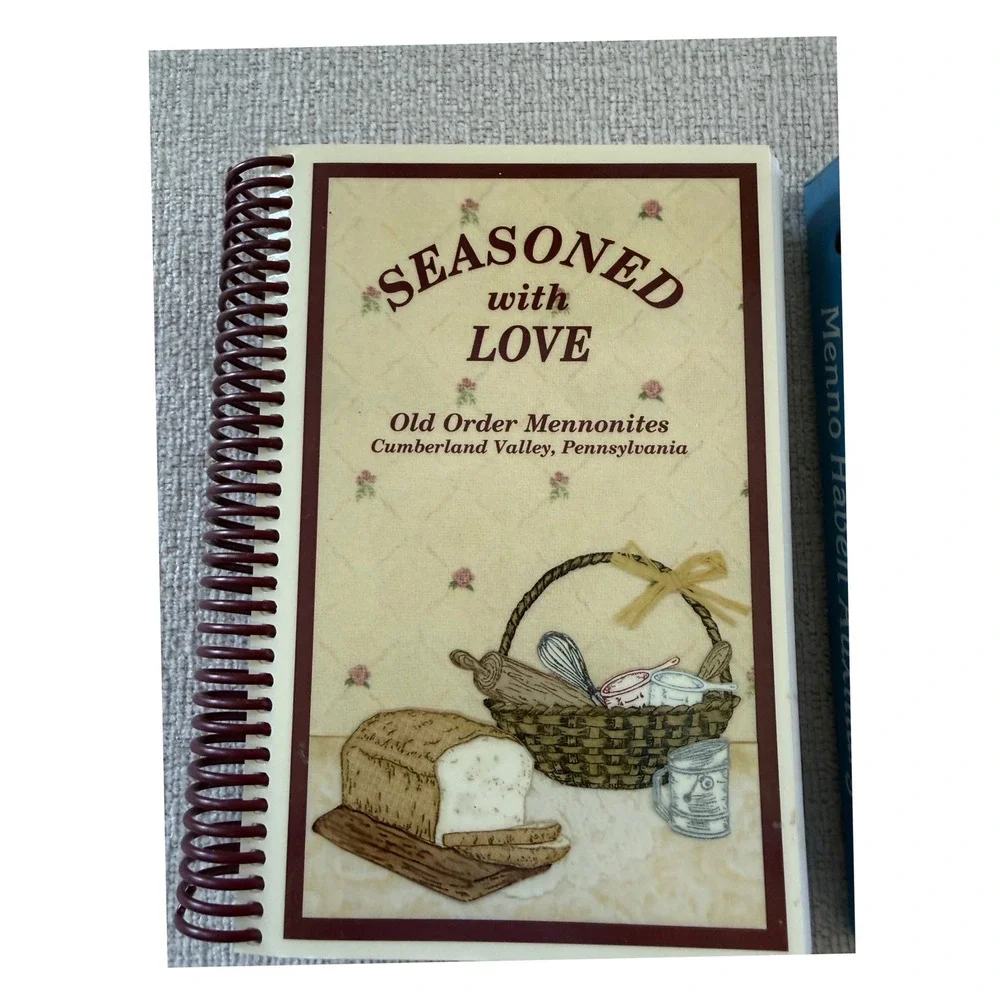 Set of 2 Vintage Pennsylvania Mennonite Community Cookbooks Old Order Spiral